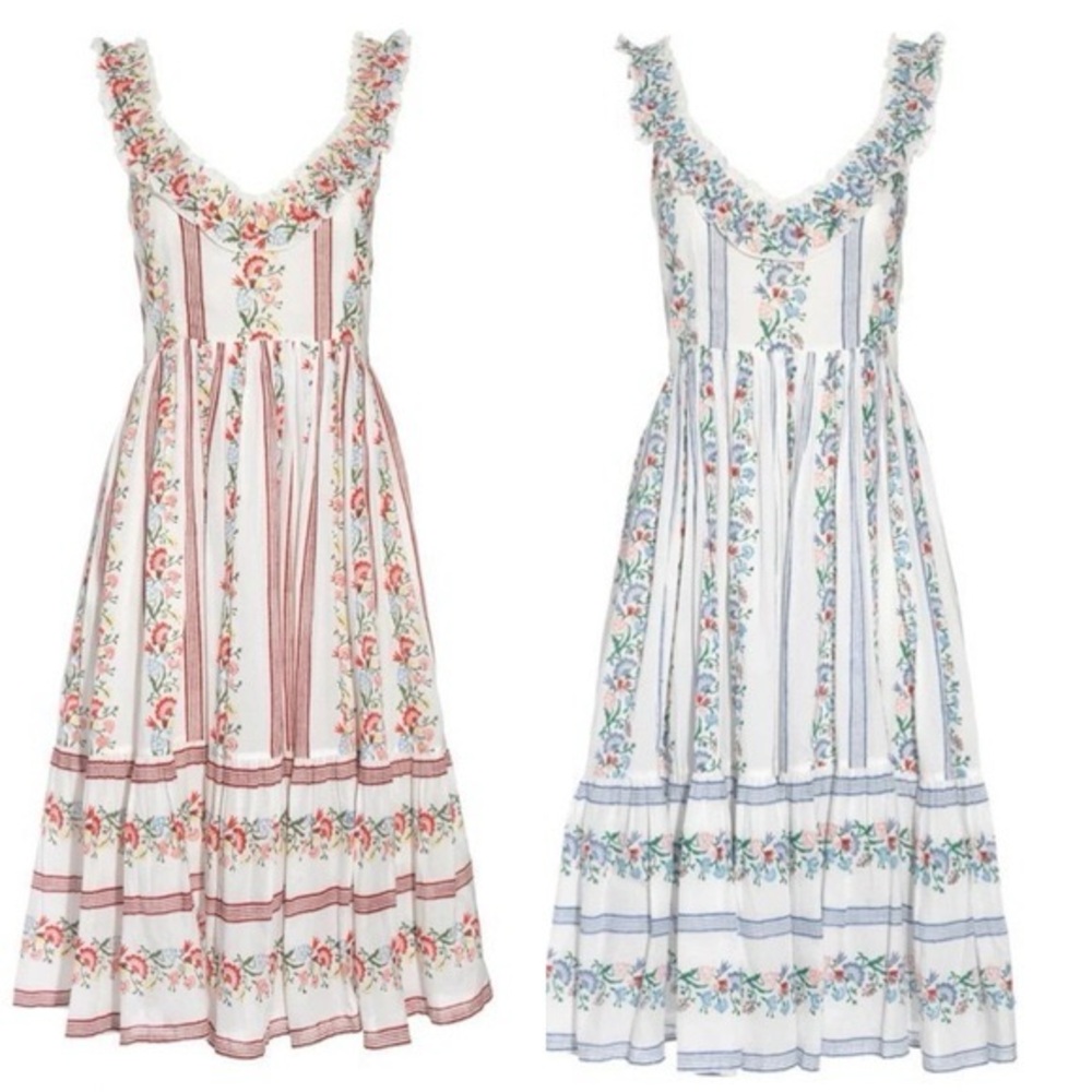 Daydress Maeve Frill in Trousseau Stripe. Size small.